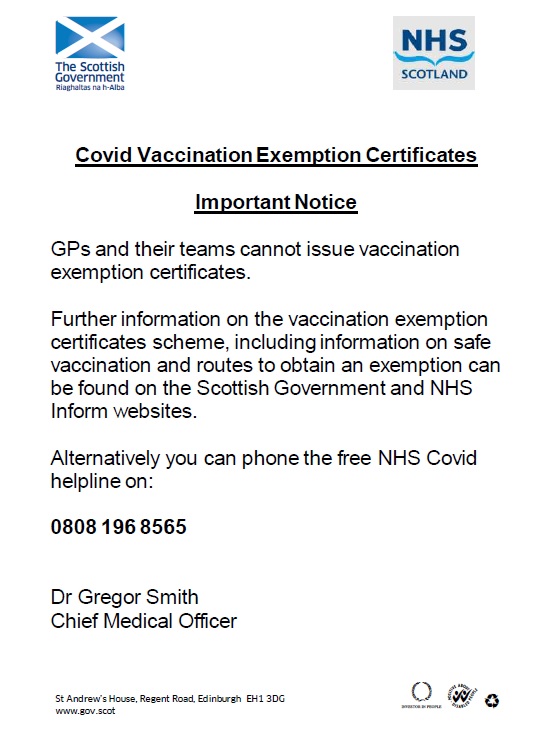 Covid Vaccination exemption